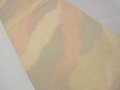 平和屋着物◎全通柄袋帯 砂子綴れ 霞文 金糸 逸品 CAAD6996yk