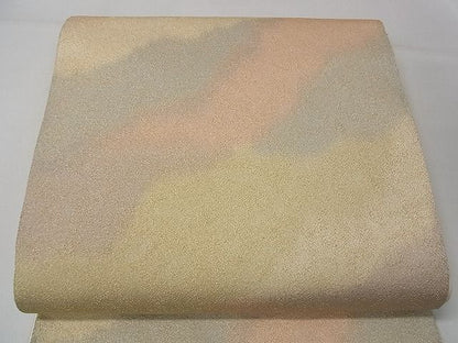 平和屋着物◎全通柄袋帯 砂子綴れ 霞文 金糸 逸品 CAAD6996yk