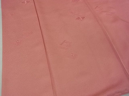 平和屋着物■中国三大刺繍　スワトウ刺繍　汕頭刺繍　総刺繍　付下げ　菱吉祥文　薄紅色　逸品　DAAB1834jm