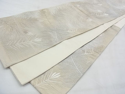 平和屋着物◎六通柄袋帯 唐織 若松葉 金銀糸 逸品 BAAE3103jm
