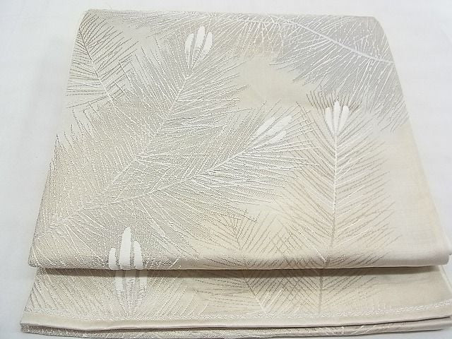 平和屋着物◎六通柄袋帯 唐織 若松葉 金銀糸 逸品 BAAE3103jm