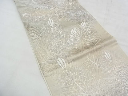 平和屋着物◎六通柄袋帯 唐織 若松葉 金銀糸 逸品 BAAE3103jm