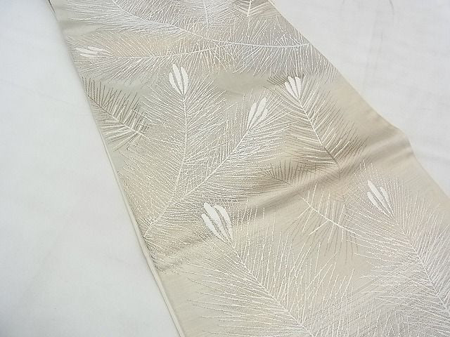 平和屋着物◎六通柄袋帯 唐織 若松葉 金銀糸 逸品 BAAE3103jm