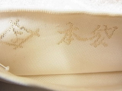 平和屋着物◎六通柄 本袋帯 花菱文 本銀箔 逸品 BAAE3155jm