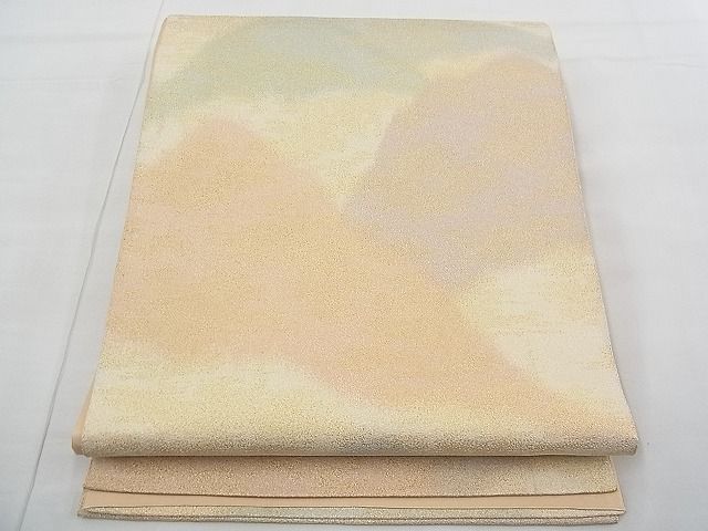 平和屋着物◎全通柄袋帯 砂子綴れ 遠山文 金糸 逸品 BAAE3168jm