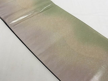平和屋着物◎六通柄袋帯 無地浪漫 ワンポイント 飛鳥文 引箔 正絹 逸品 AAAF3564Bgw