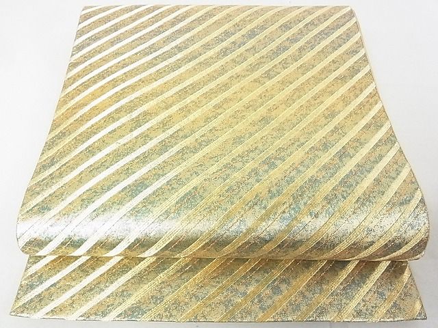 平和屋着物◎佐賀錦 六通柄袋帯 斜島 引箔 金糸 逸品 DAAD4223we