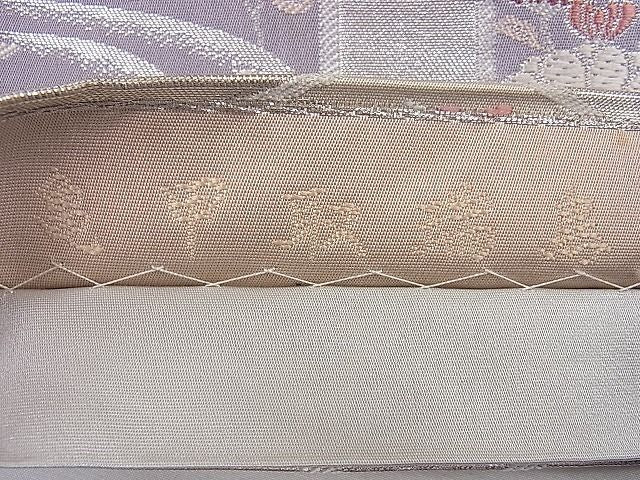 引泊袋帯 平和屋着物◎六通柄袋帯 亀甲取瑞鳥 銀糸 逸品 CAAD8800ou