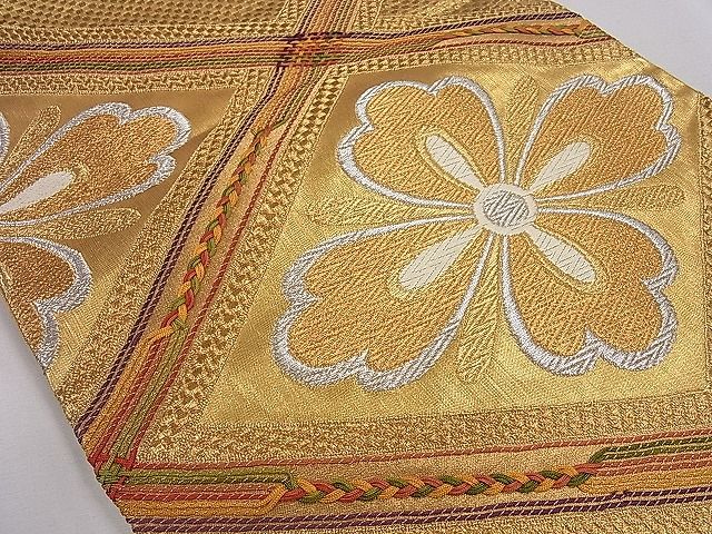 平和屋着物◎六通太鼓柄袋帯 菱花文 金銀糸 逸品 CAAD8787ou