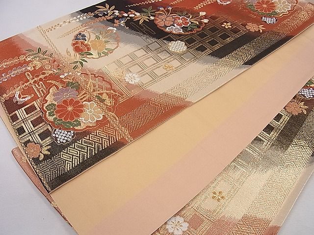 本金箔 袋帯 華飾雪輪文 唐織 上品 六通 U-5215 本金箔 袋帯 華飾雪輪文 唐織 上品 六通 U-5215 - メルカリ