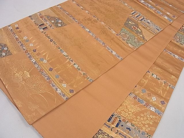 平和屋着物◎六通柄袋帯 唐織 草花吉祥文 金糸 逸品 CAAD8792ou
