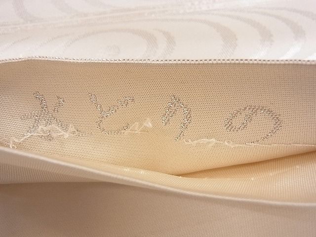 平和屋着物◎六通太鼓柄袋帯 唐織 水どりの 銀糸 逸品 CAAD1359eg