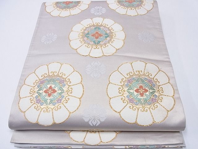 平和屋着物■六通柄袋帯 唐織 草花文 金糸 逸品 CAAD7659hy