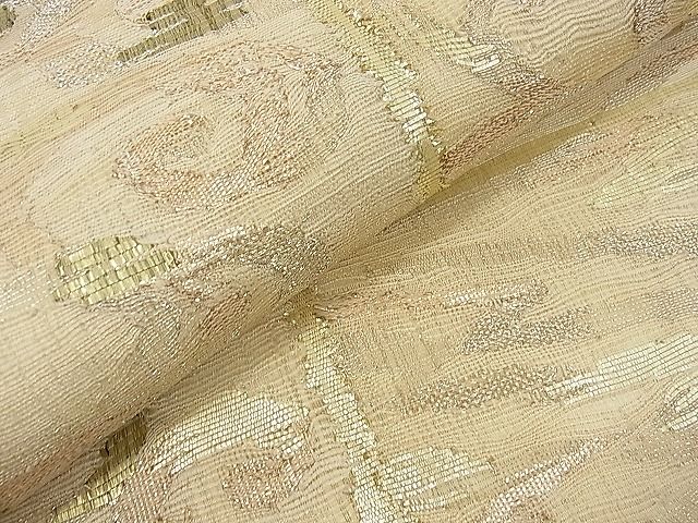 平和屋着物■夏物　六通太鼓柄袋帯　櫛織　唐草文　金糸　逸品　DAAE7003ea