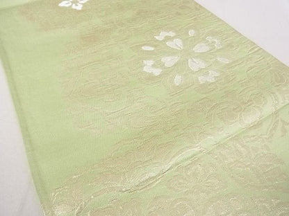 平和屋着物◎六通柄袋帯 正倉院花文 銀糸 逸品 DAAE0193yyy