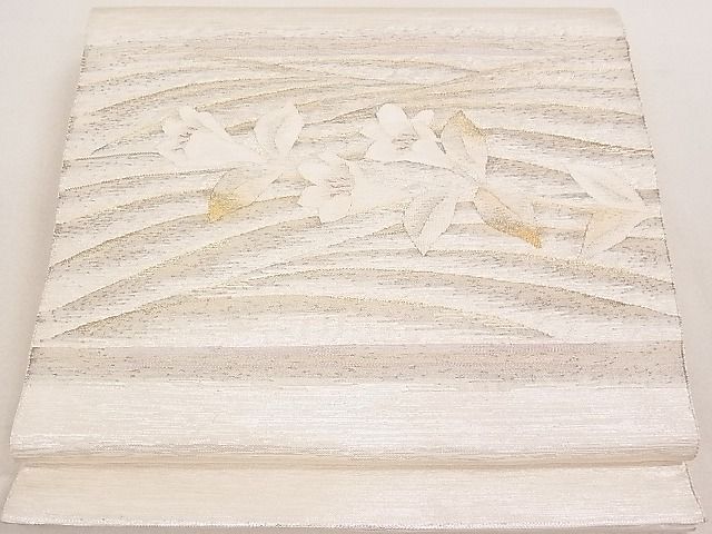 平和屋着物◎太鼓柄袋帯 流水草花文 金銀糸 逸品 DAAE0243yyy