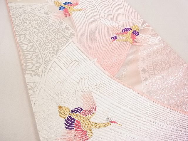 平和屋着物◎六通柄袋帯 唐織 鳳凰花文 金銀糸 逸品 DAAE0259yyy