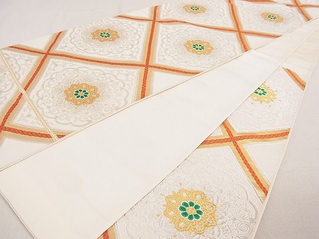 平和屋着物◎六通柄袋帯 正倉院花文 金銀糸 逸品 DAAE0265yyy