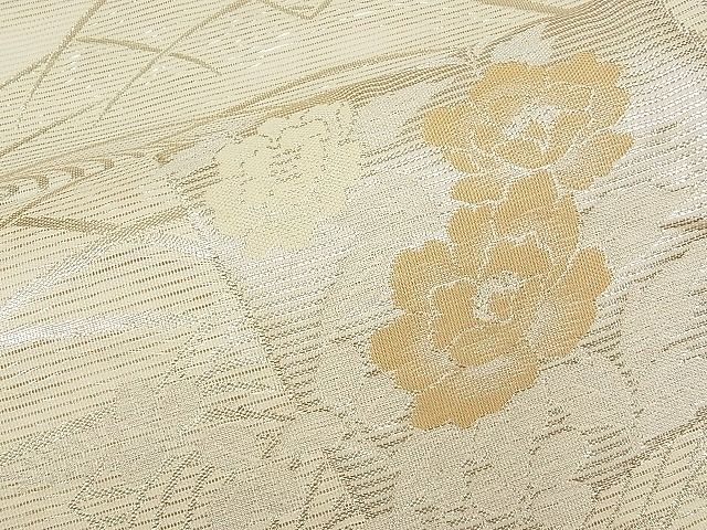 平和屋着物■夏物 六通柄袋帯 色紙重ね草花文 金糸 逸品 CAAD4723tx