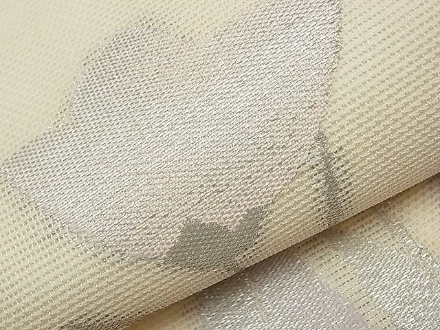 平和屋着物■夏物 六通柄京袋帯 籬桔梗文 銀糸 逸品 CAAD4728tx