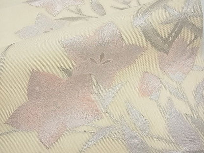 平和屋着物■夏物 六通柄京袋帯 籬桔梗文 銀糸 逸品 CAAD4728tx