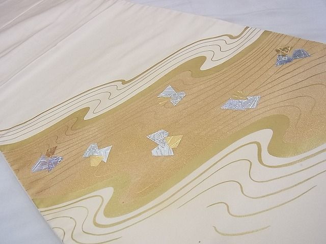 平和屋着物◎太鼓柄袋帯 箔散らし 金銀彩 逸品 BAAE2568ph