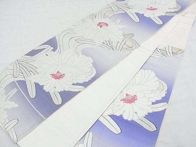 平和屋着物◎六通柄袋帯 唐織 カトレア 銀糸 逸品 BAAE5503ns