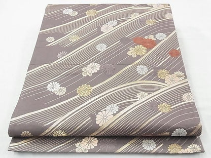 平和屋着物◎六通柄袋帯 唐織 菊水文 金糸 逸品 BAAE5523ns