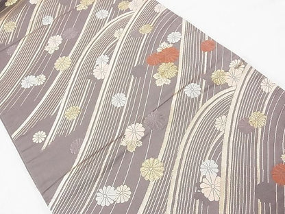 平和屋着物◎六通柄袋帯 唐織 菊水文 金糸 逸品 BAAE5523ns