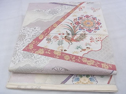 平和屋着物◎六通柄袋帯 唐織 飛鳥を偲 金糸 逸品 BAAE6292ph