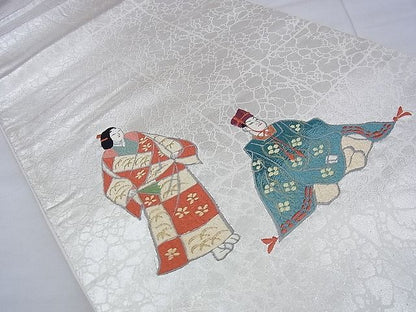 平和屋着物◎太鼓柄袋帯 総刺繍 熊野 金糸 逸品 BAAE6315ph