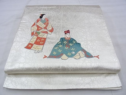 平和屋着物◎太鼓柄袋帯 総刺繍 熊野 金糸 逸品 BAAE6315ph