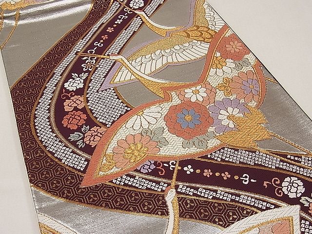 平和屋着物◎両面 六通柄袋帯 唐織 慶長郭古典 金銀糸 逸品 CAAD6231ku