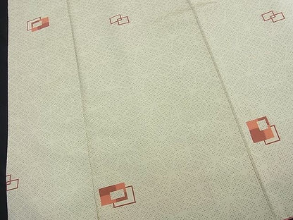 平和屋着物■上質な紬 麻の葉文様 逸品 BAAA2165op