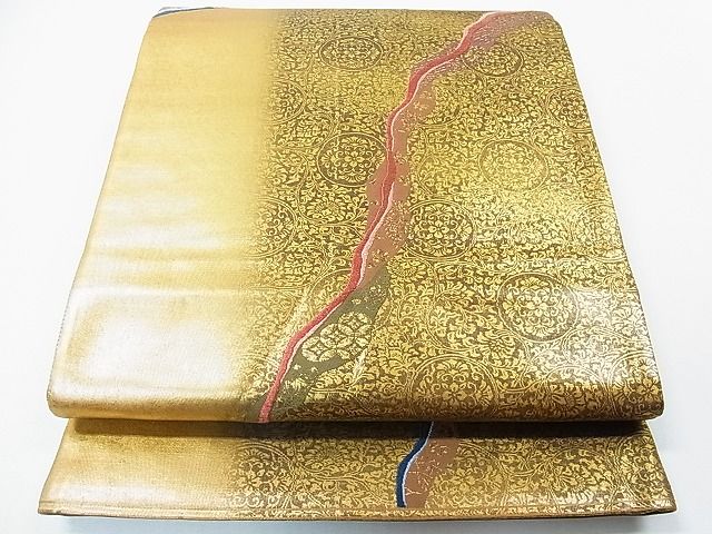 平和屋着物◎六通柄袋帯 三十六歌仙 金糸 引箔 逸品 CAAD1881in