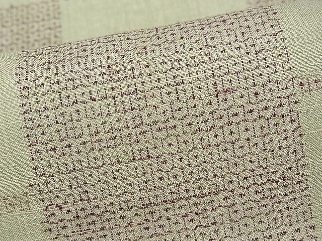 平和屋本店●極上　本場結城紬　重要無形文化財　100亀甲　市松結び紐文　砂色地　証紙付き　逸品　未使用　CYAA0006s4