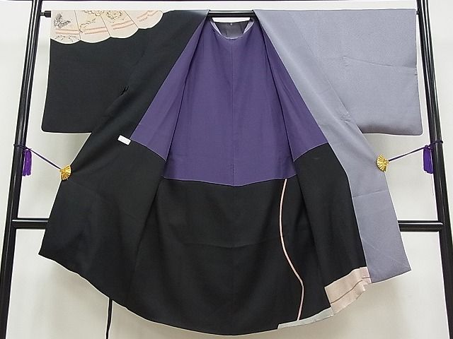 平和屋本店■極上　道中着　ロング丈　辻が花　手描き　逸品　CYAA0013s4
