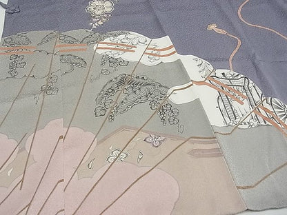平和屋本店■極上　道中着　ロング丈　辻が花　手描き　逸品　CYAA0013s4