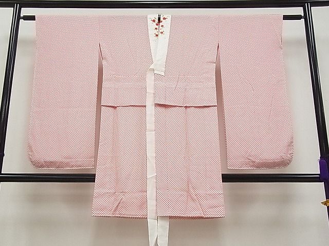 平和屋本店■最高級 七五三 女の子 7歳 祝着・長襦袢セット 相良刺繍 駒刺繍 花籠文 金糸 鬼しぼ縮緬 半衿刺繍 逸品 CYAA0032s4