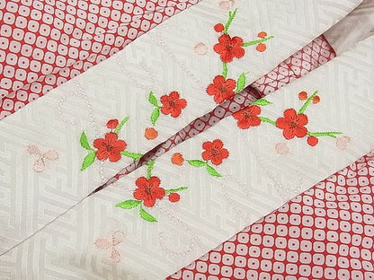 平和屋本店■最高級 七五三 女の子 7歳 祝着・長襦袢セット 相良刺繍 駒刺繍 花籠文 金糸 鬼しぼ縮緬 半衿刺繍 逸品 CYAA0032s4