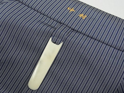 平和屋本店■極上　男性　人間国宝　甲田綏郎　精好仙台平　馬乗り袴　縞　逸品　未使用　CYAA0035s4