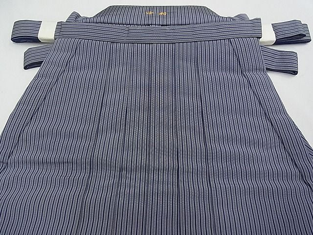 平和屋本店■極上　男性　人間国宝　甲田綏郎　精好仙台平　馬乗り袴　縞　逸品　未使用　CYAA0035s4