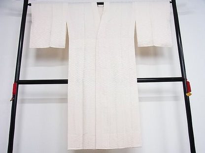 平和屋着物■長襦袢(無双仕立て)　草花地紋　正絹　逸品　AAAG5964Boa