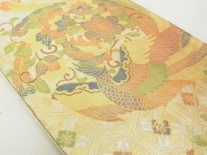平和屋着物◎佐賀錦 六通柄袋帯 唐織 鳳凰花文 金糸 逸品 DAAE4097ox
