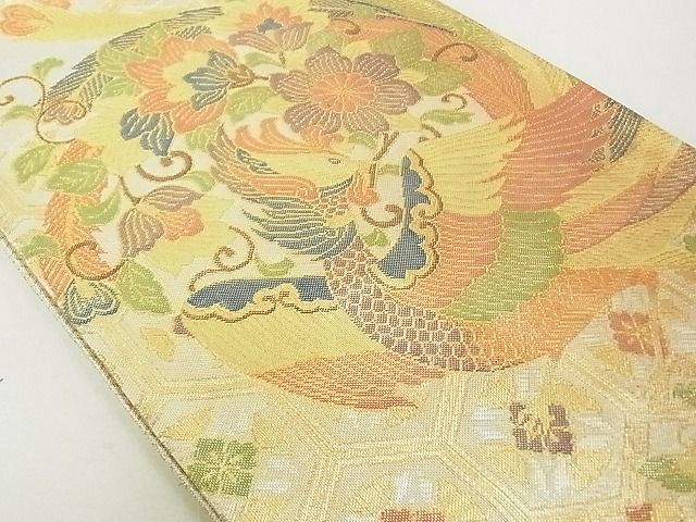 平和屋着物◎佐賀錦 六通柄袋帯 唐織 鳳凰花文 金糸 逸品 DAAE4097ox