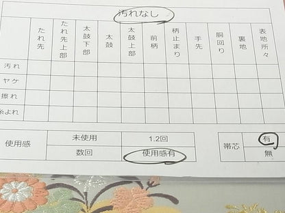 平和屋着物◎六通柄袋帯 唐織 鳳凰文 金糸 逸品 DAAE4098ox