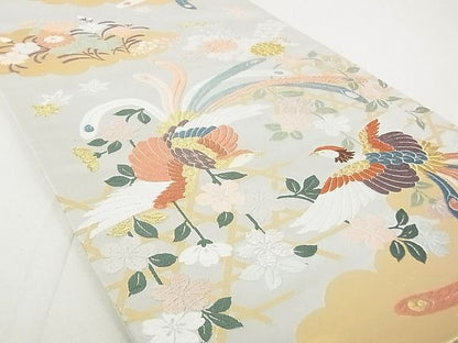 平和屋着物◎六通柄袋帯 唐織 鳳凰文 金糸 逸品 DAAE4098ox