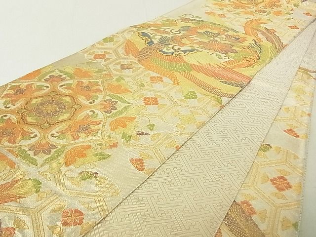 平和屋着物◎佐賀錦 六通柄袋帯 唐織 鳳凰花文 金糸 逸品 DAAE4097ox