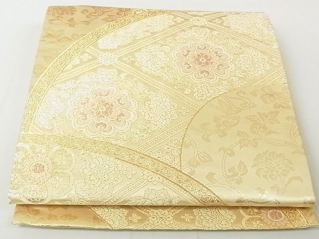 平和屋着物◎六通柄袋帯 正倉院花文 金糸 逸品 DAAE4103ox