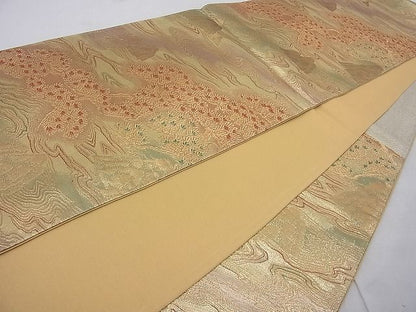 平和屋着物◎六通柄袋帯 松彩 金糸 逸品 BAAE5022cm